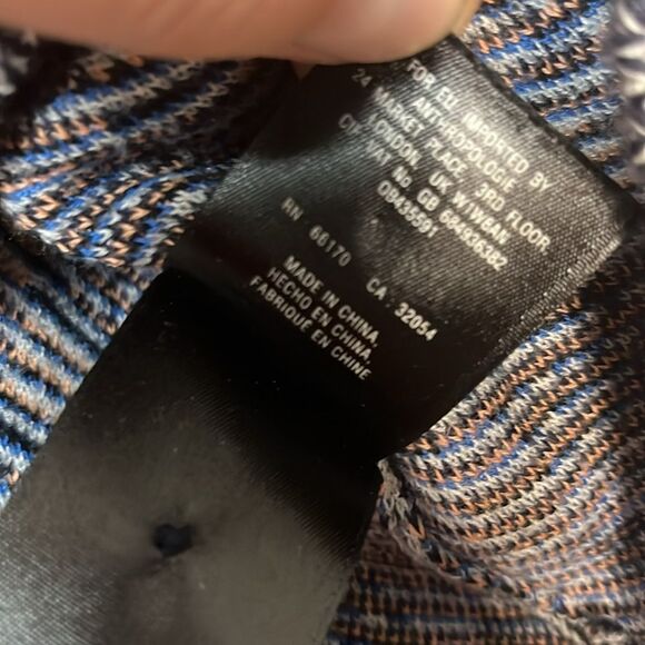 EUC Anthropologie Moth Cabine Crewneck Sweater 3/4 Sleeve  Multi Women's Small - Picture 9 of 13